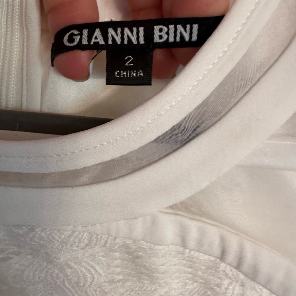 Gianni Bini Ivory Textured Dress